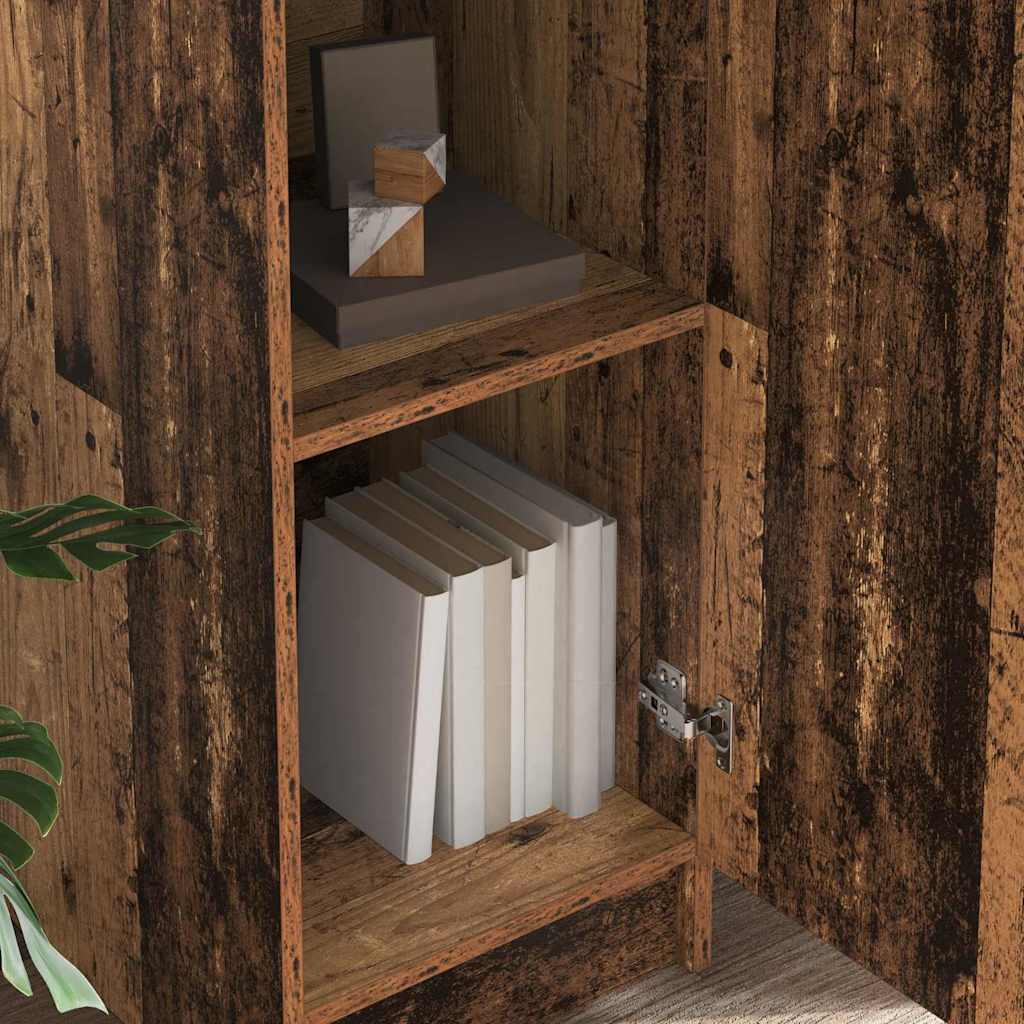 Highboard Altholz 35 x 39 x 168 cm Holzwerkstoff