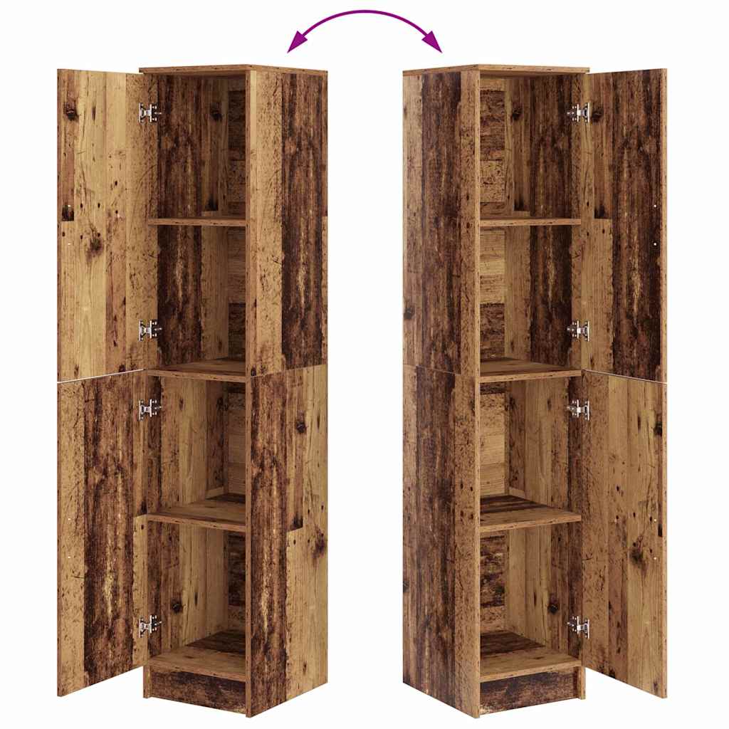 Highboard Altholz 35 x 39 x 168 cm Holzwerkstoff