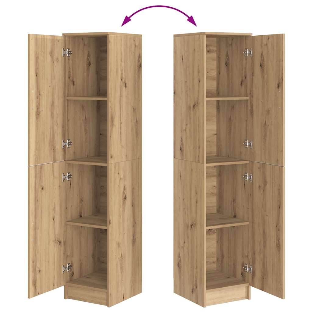 Highboard Eiche handwerklich 35 x 39 x 168 cm Holzwerkstoff