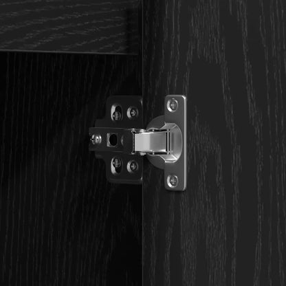 Sideboard Schwarz Eichen-Optik 71 x 34,5 x 75 cm Holzwerkstoff