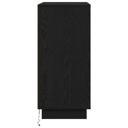 Sideboard Schwarz Eichen-Optik 71 x 34,5 x 75 cm Holzwerkstoff