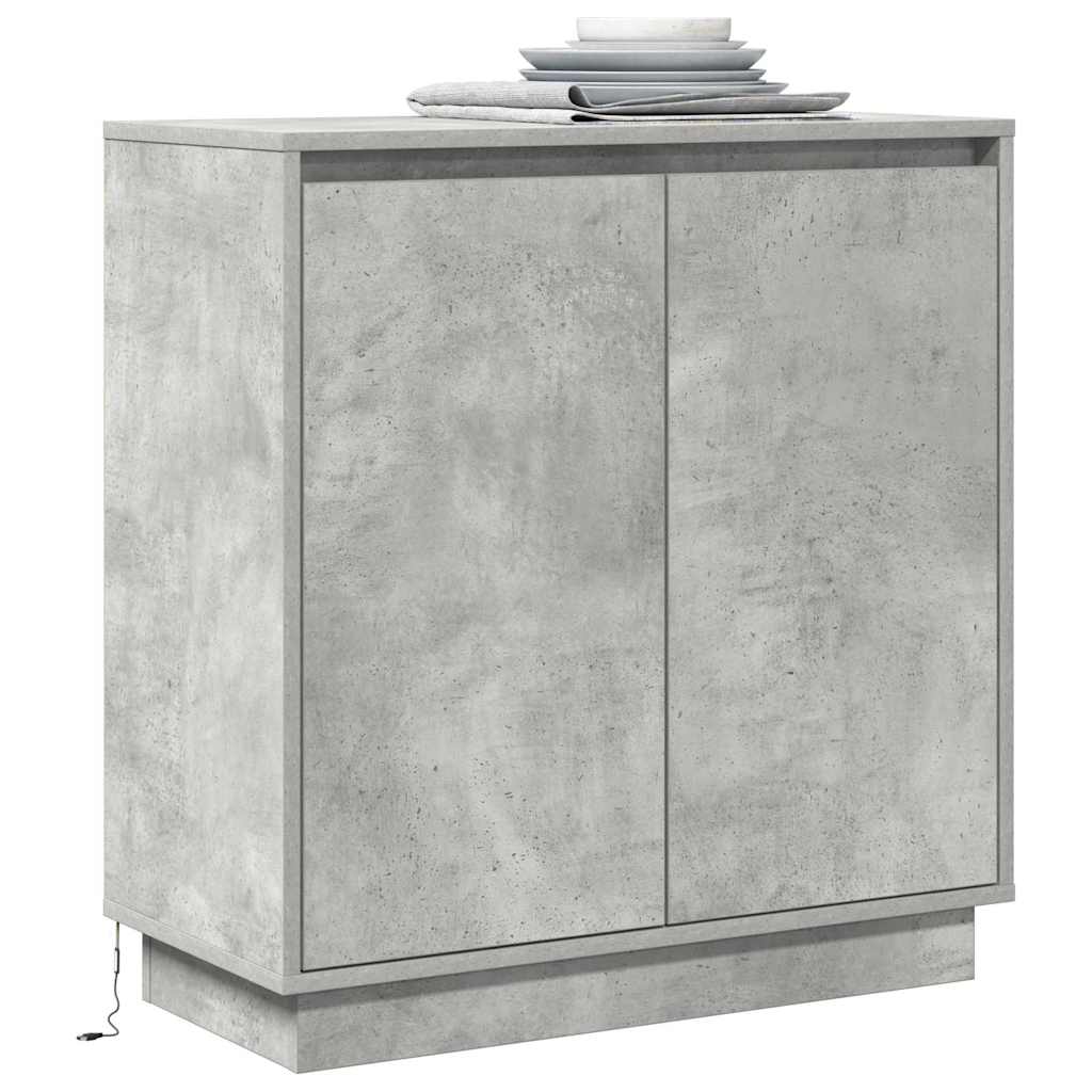 Sideboard mit Regal Beton Grau 71 x 34,5 x 75 cm Holzwerkstoff