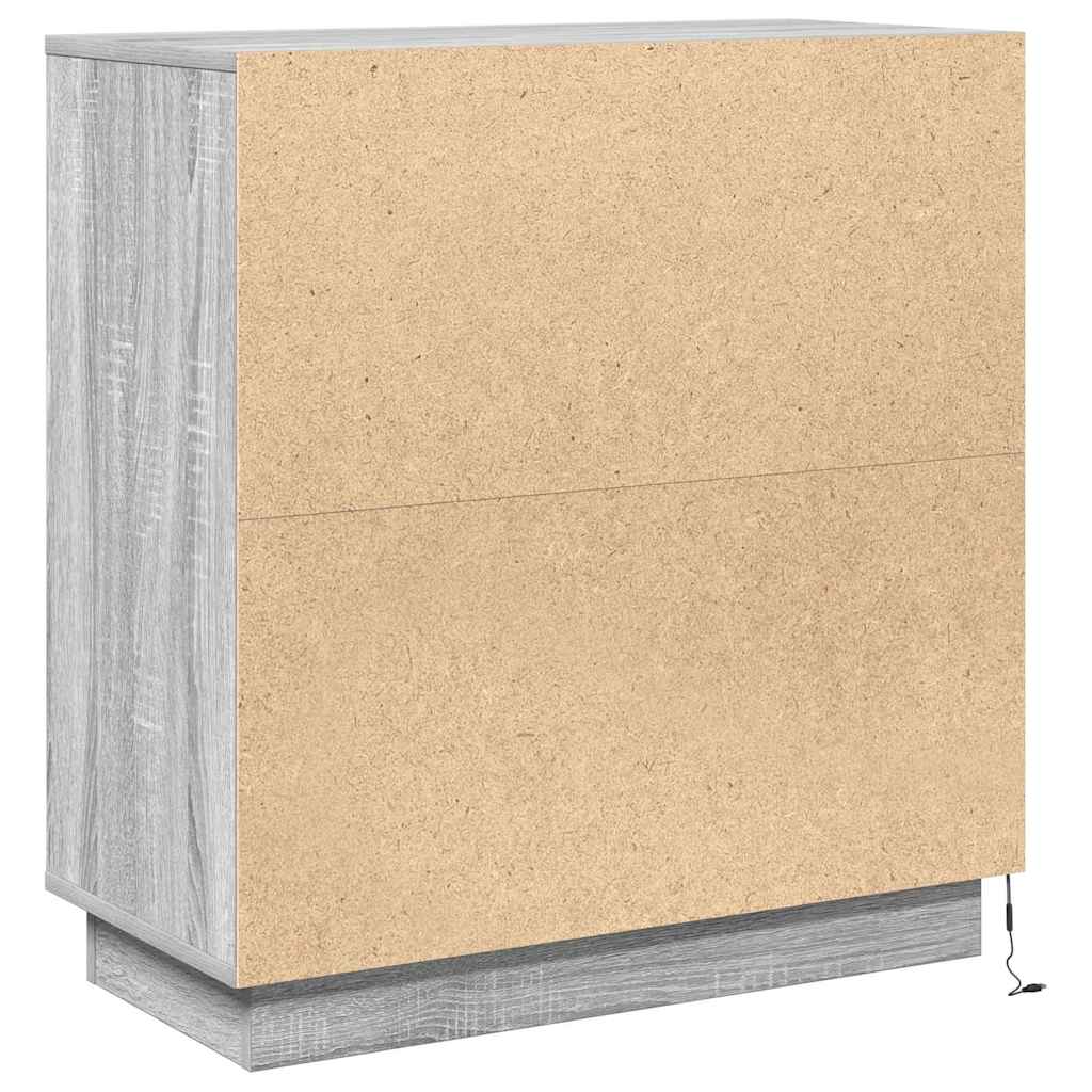 Sideboard mit Tür Graues Sonoma 71 x 34,5 x 75 cm Holzwerkstoff