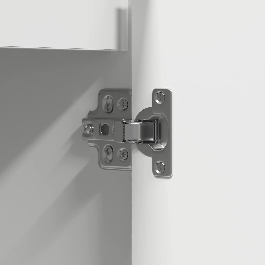 Sideboard mit Regal mit Tür Weiß 90 x 32 x 75 cm Holzwerkstoff