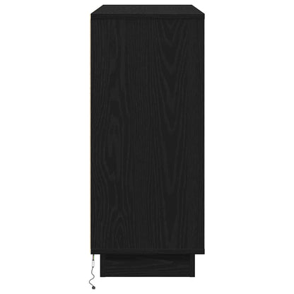 Sideboard mit Tür Schwarze Eiche 90 x 32 x 75 cm Holzwerkstoff