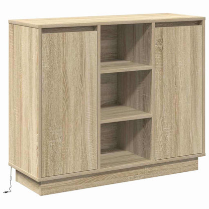 Sideboard mit Regal Sonoma Eiche 90 x 32 x 75 cm Holzwerkstoff