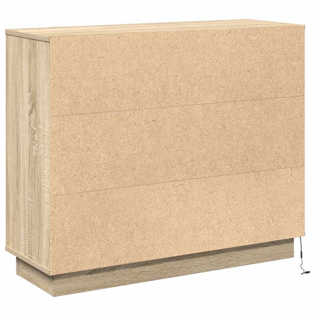 Sideboard mit Regal Sonoma Eiche 90 x 32 x 75 cm Holzwerkstoff