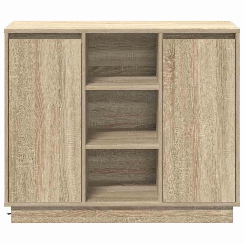 Sideboard mit Regal Sonoma Eiche 90 x 32 x 75 cm Holzwerkstoff