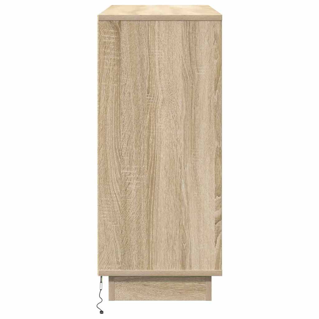 Sideboard mit Regal Sonoma Eiche 90 x 32 x 75 cm Holzwerkstoff