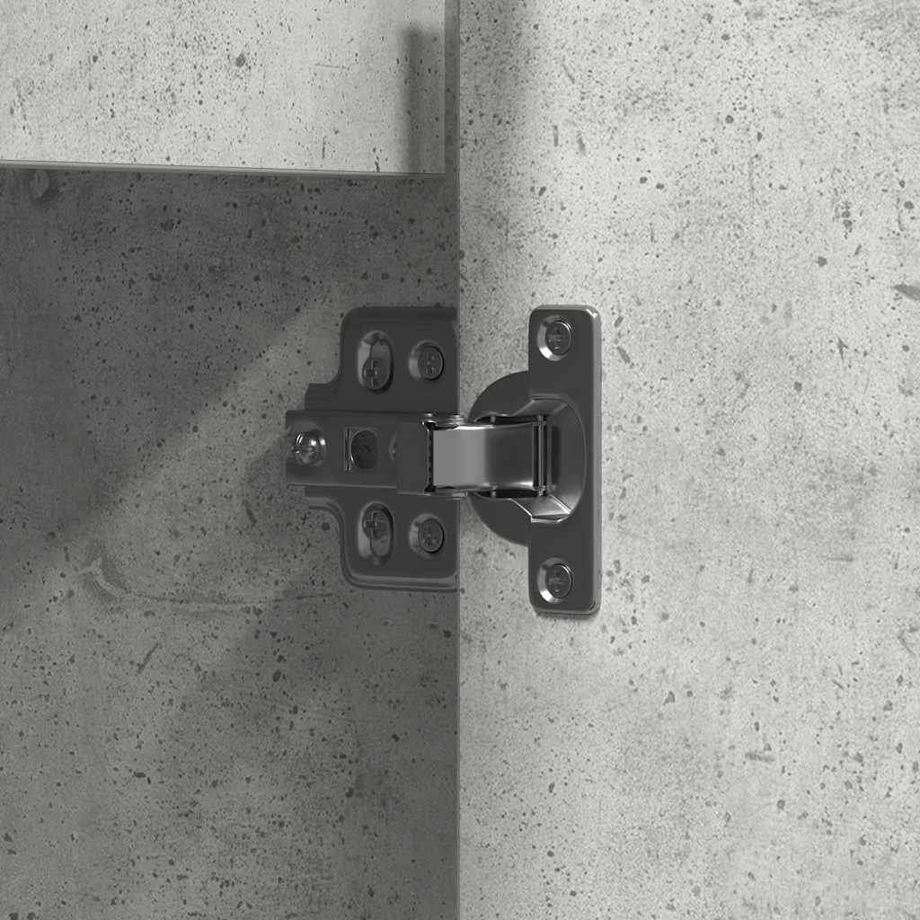 Sideboard mit Regal Beton Grau 90 x 32 x 75 cm Holzwerkstoff