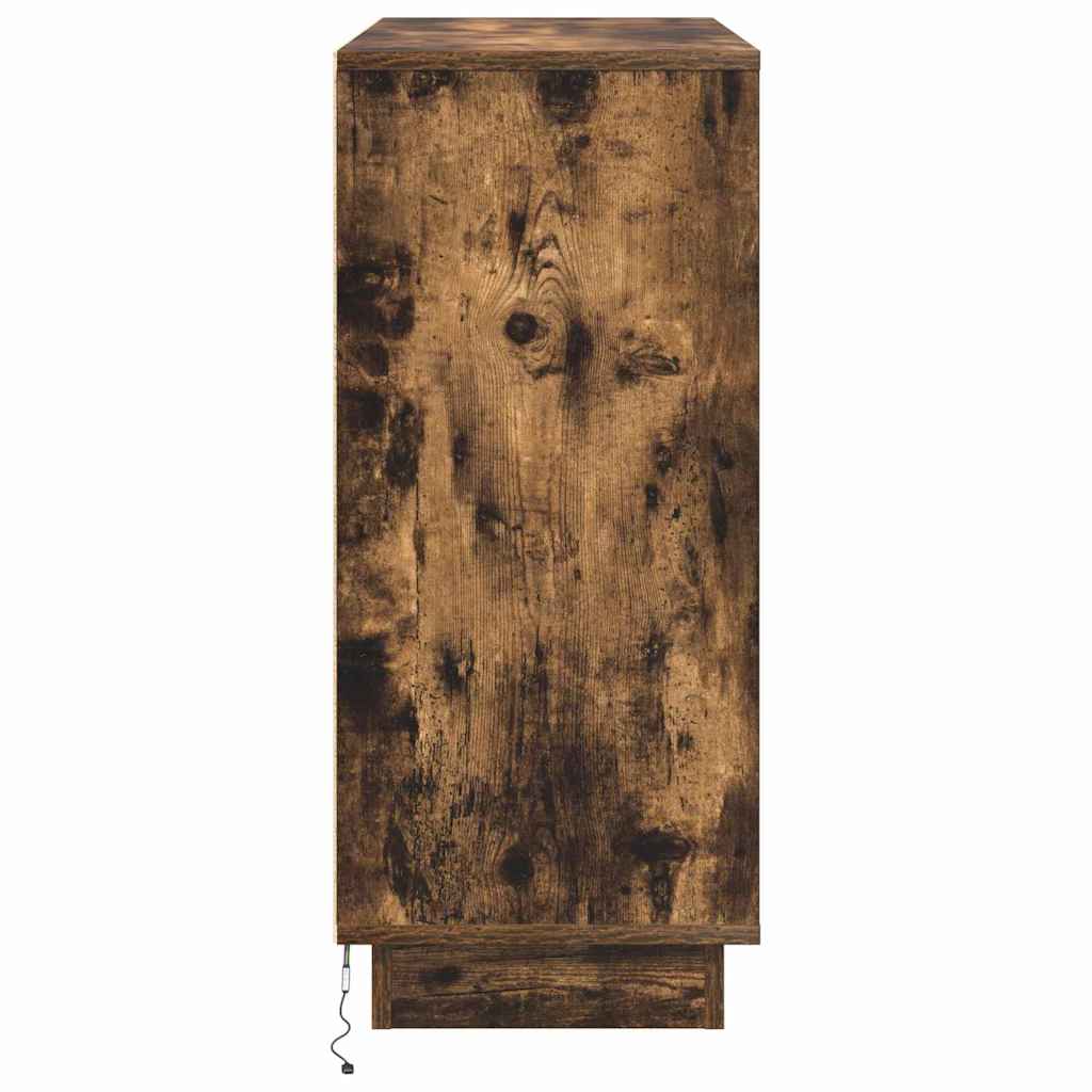 Sideboard Geräucherte Eiche 90 x 32 x 75 cm Holzwerkstoff