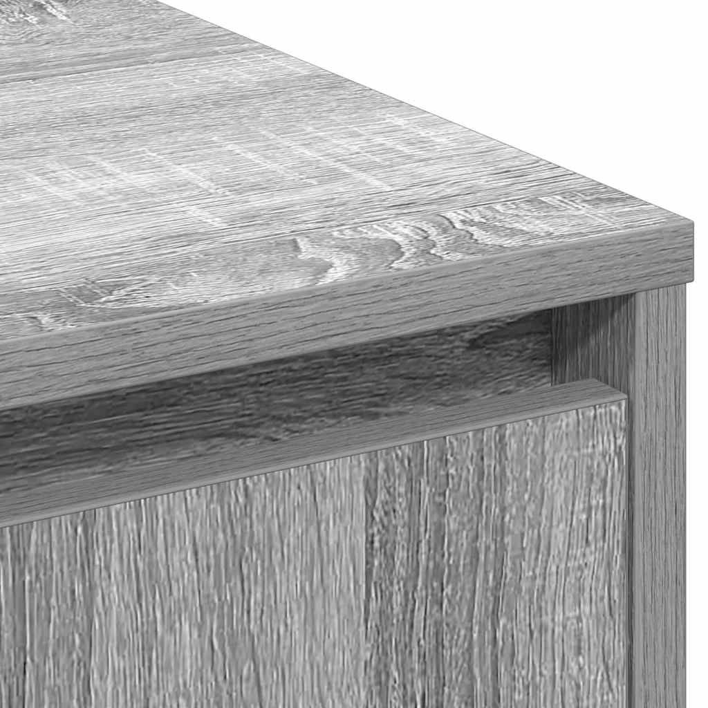 Sideboard mit Regal Graues Sonoma 90 x 32 x 75 cm Holzwerkstoff