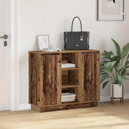 Sideboard mit Regal Altholz 90 x 32 x 75 cm Holzwerkstoff