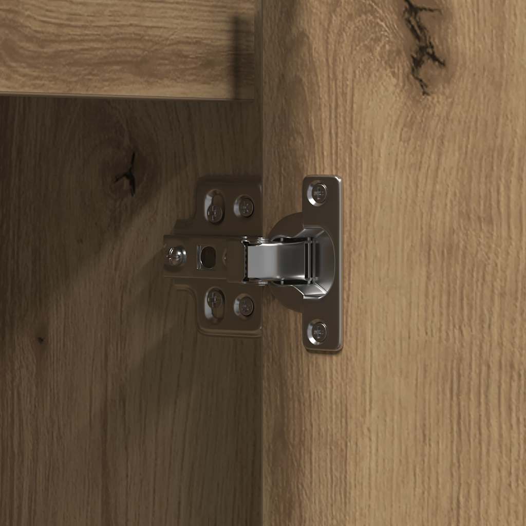 Sideboard mit Regal Artisan Eiche 90 x 32 x 75 cm Holzwerkstoff