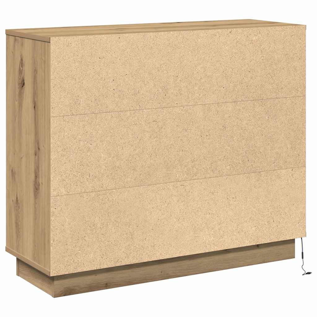 Sideboard mit Regal Artisan Eiche 90 x 32 x 75 cm Holzwerkstoff