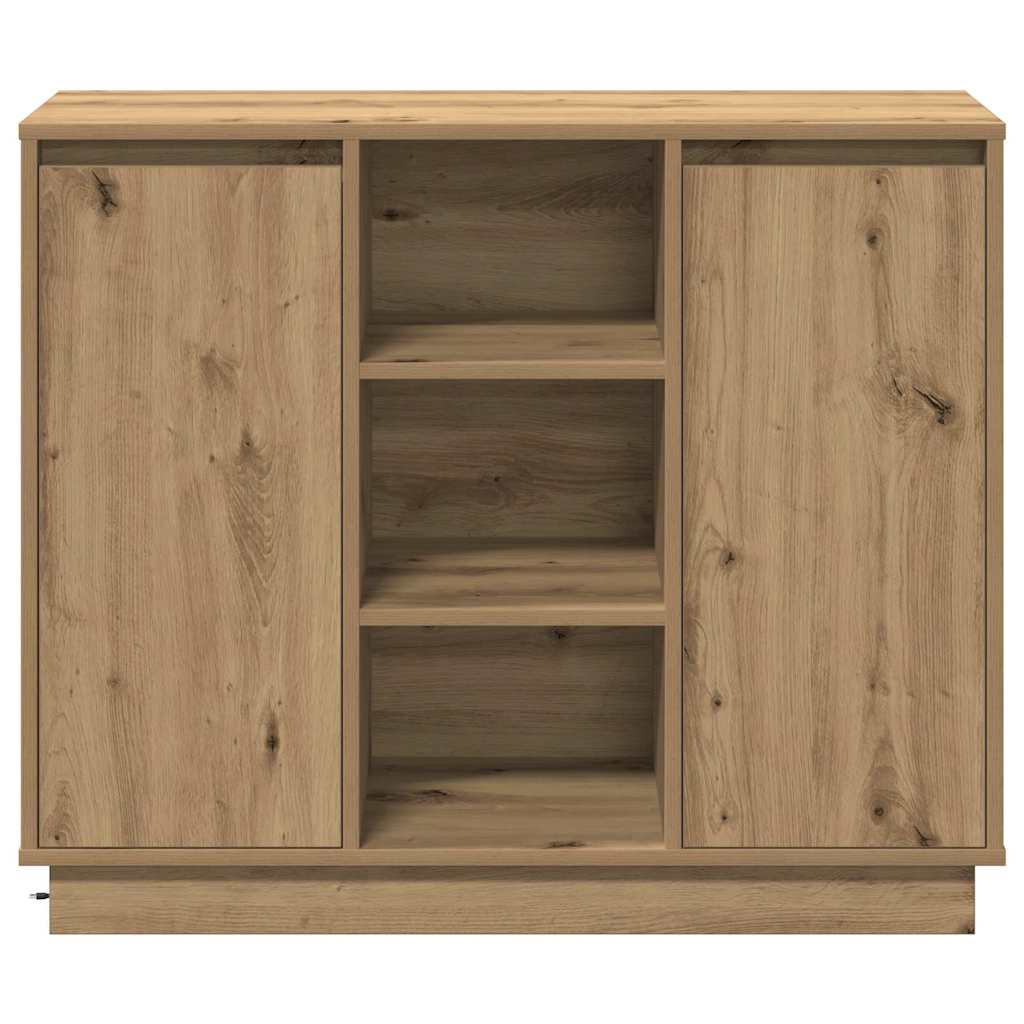 Sideboard mit Regal Artisan Eiche 90 x 32 x 75 cm Holzwerkstoff