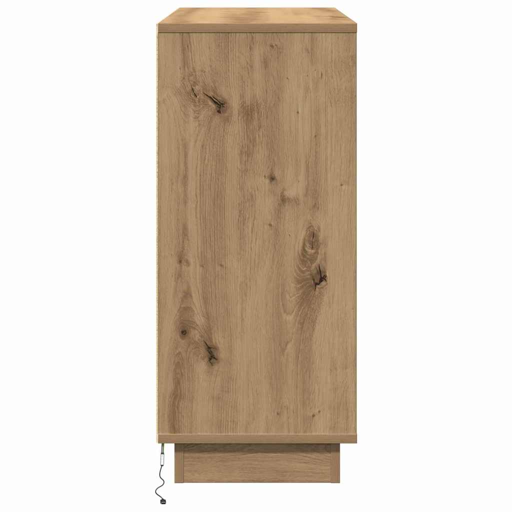 Sideboard mit Regal Artisan Eiche 90 x 32 x 75 cm Holzwerkstoff