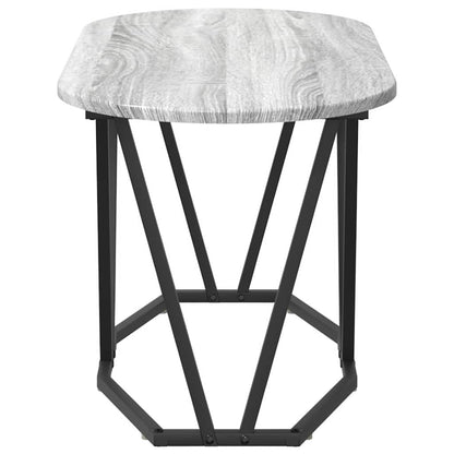 Couchtisch Grau 80 x 40 x 40,5 cm Sperrholz und Metall