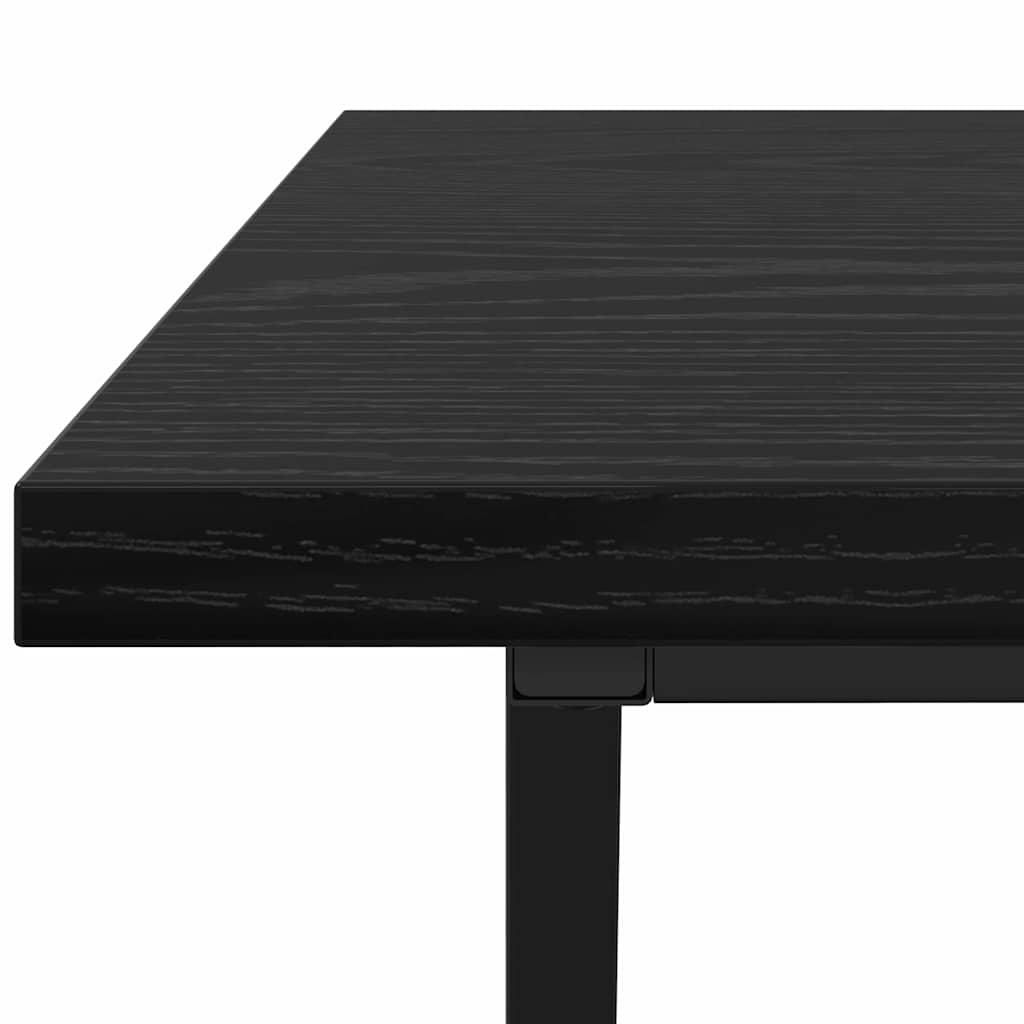 Couchtisch Schwarze Eiche 100 x 50 x 40 cm Sperrholz und Metall