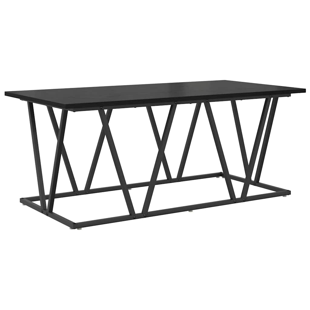 Couchtisch Schwarze Eiche 100 x 50 x 40 cm Sperrholz und Metall