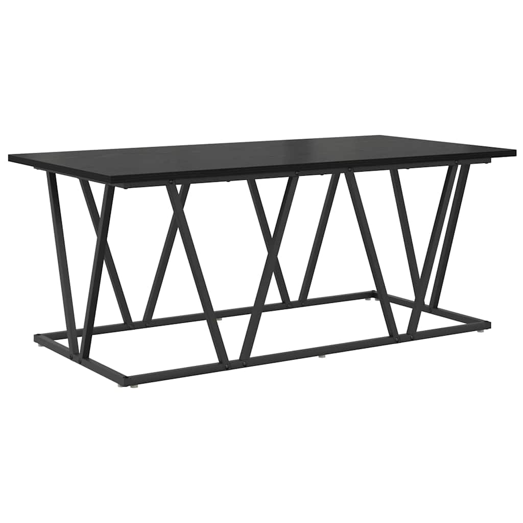 Couchtisch Schwarze Eiche 100 x 50 x 40 cm Sperrholz und Metall