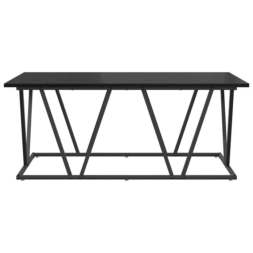 Couchtisch Schwarze Eiche 100 x 50 x 40 cm Sperrholz und Metall