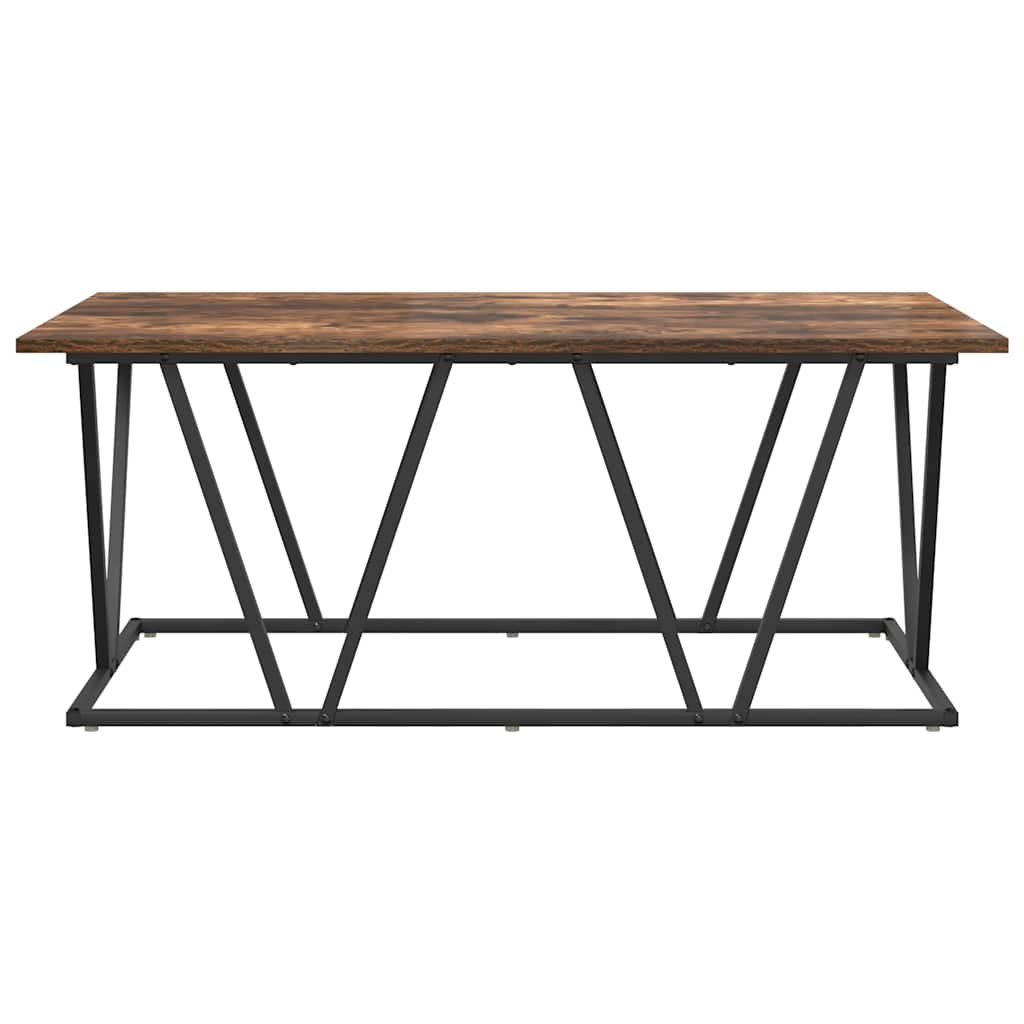 Couchtisch Räuchereiche 100 x 50 x 40 cm Sperrholz und Metall