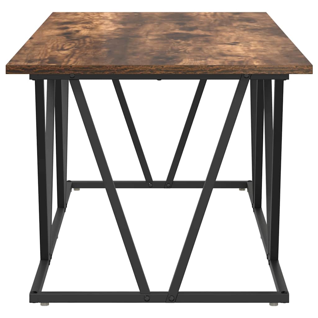 Couchtisch Räuchereiche 100 x 50 x 40 cm Sperrholz und Metall