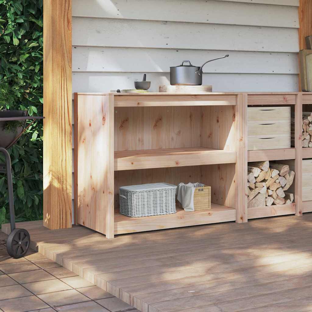 Küchenschrank Braun 106 x 55 x 92 cm Massivholz Kiefer