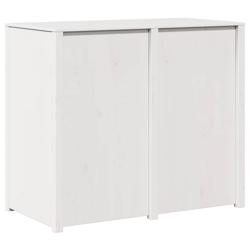 Küchenschrank mit Regal Weiß 106 x 55 x 92 cm Massivholz Kiefer