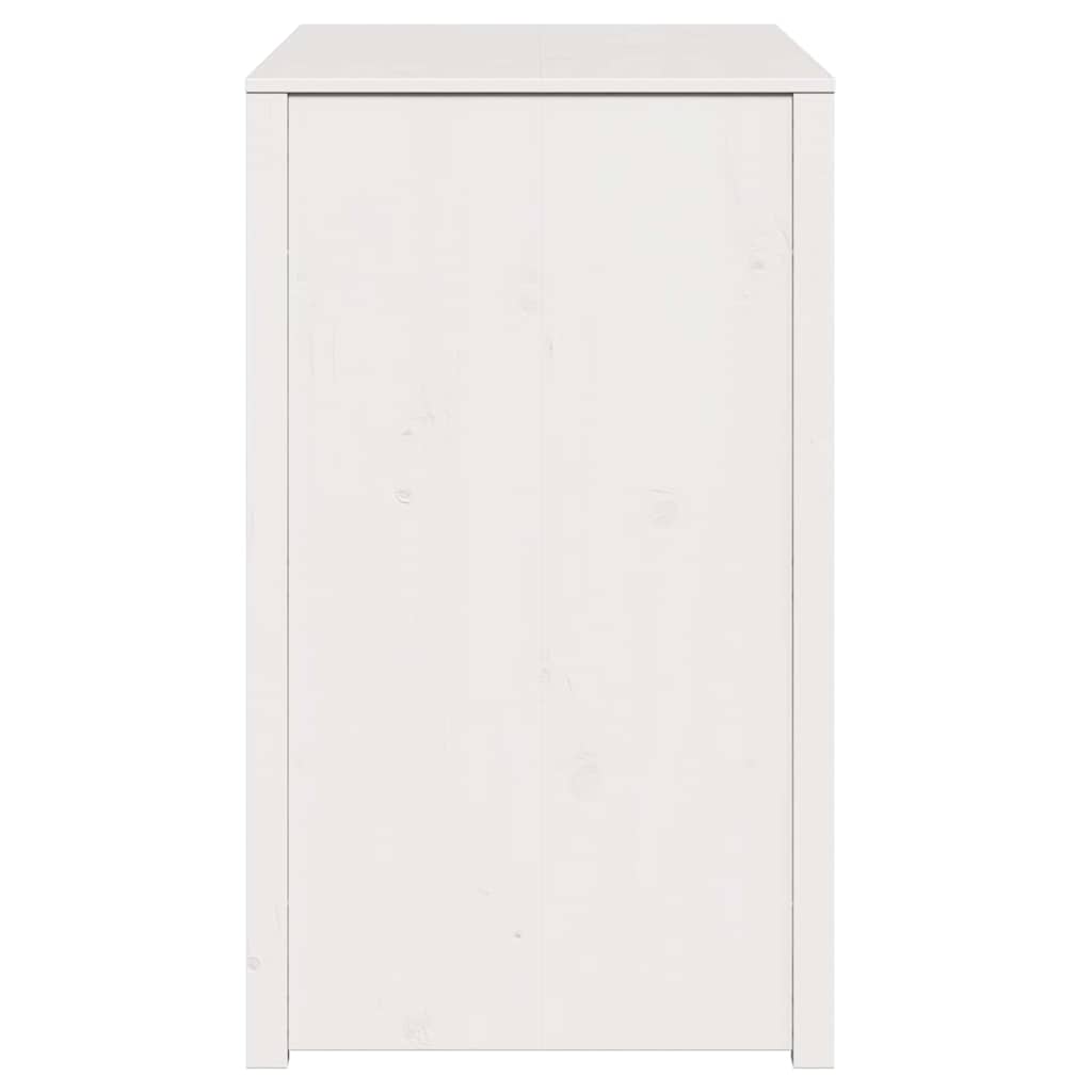 Küchenschrank mit Regal Weiß 106 x 55 x 92 cm Massivholz Kiefer