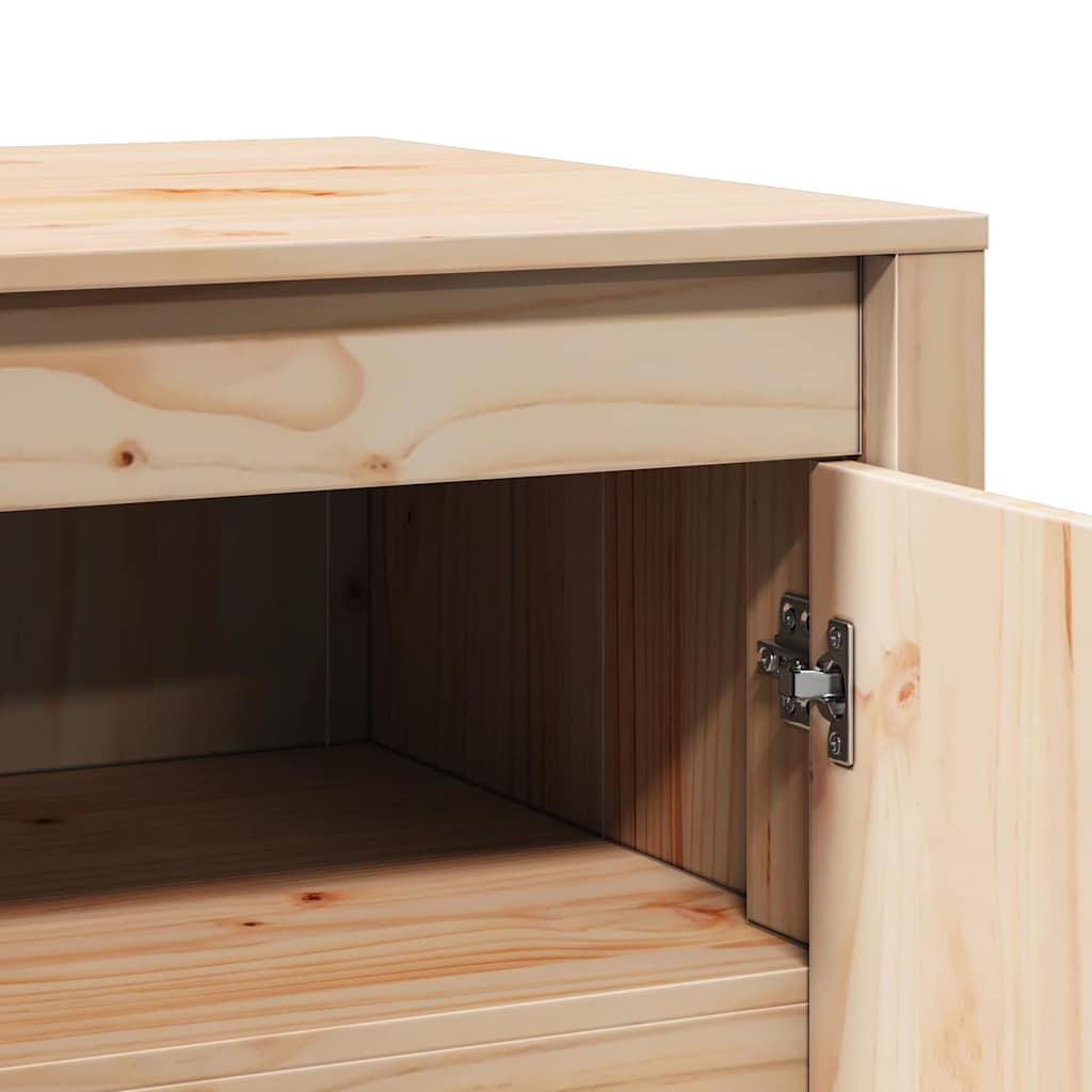 Küchenschrank mit Tür Braun 106 x 55 x 64 cm Massivholz Kiefer