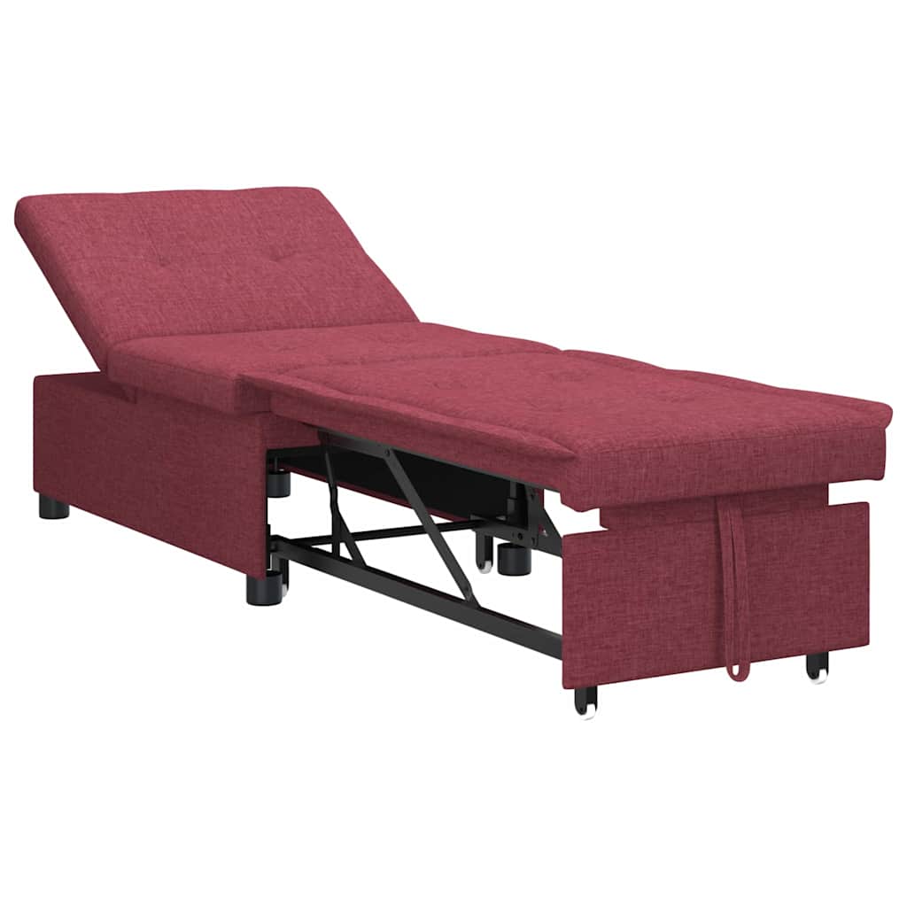 Sofa Bett Rot 194 x 67 x 37 cm Stoff