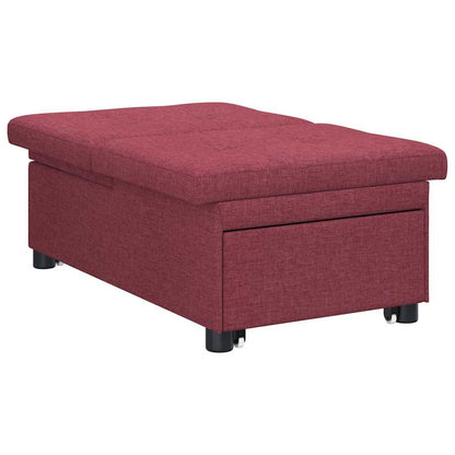 Sofa Bett Rot 194 x 67 x 37 cm Stoff