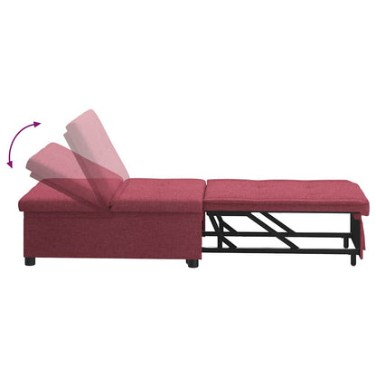 Sofa Bett Rot 194 x 67 x 37 cm Stoff