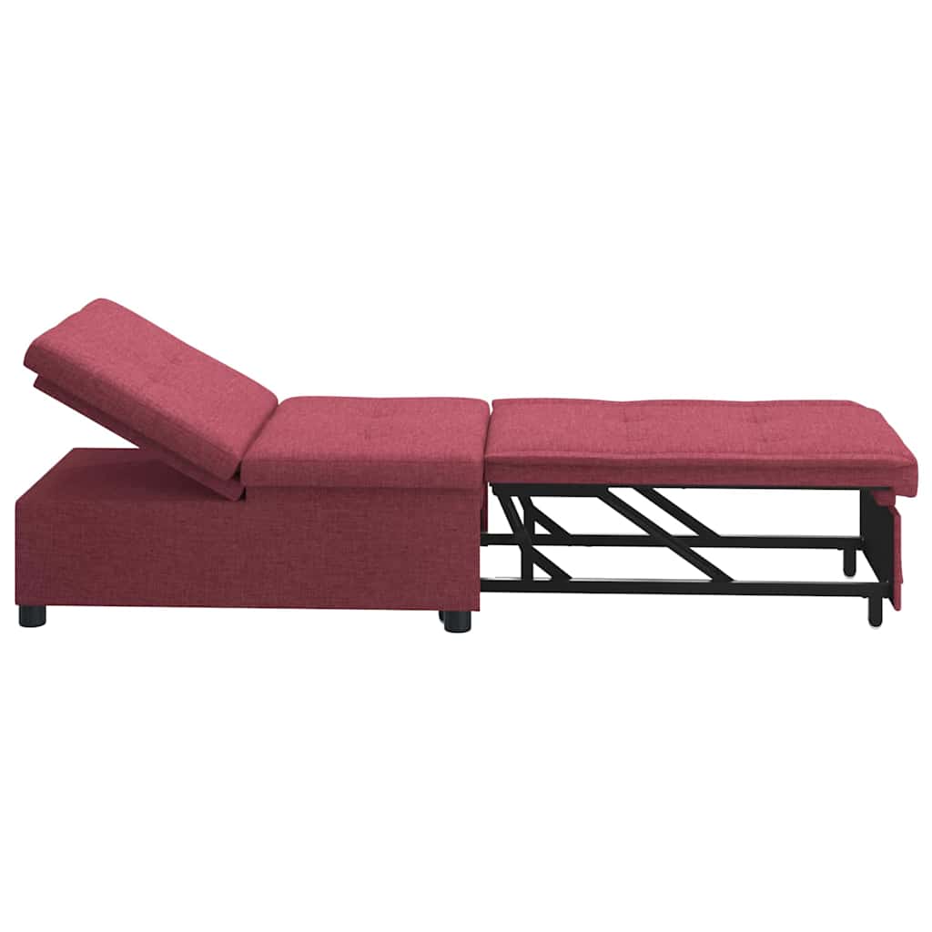 Sofa Bett Rot 194 x 67 x 37 cm Stoff