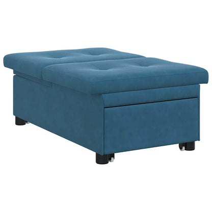 Schlafsofa Blau 67 x 194 x 38 cm Samt