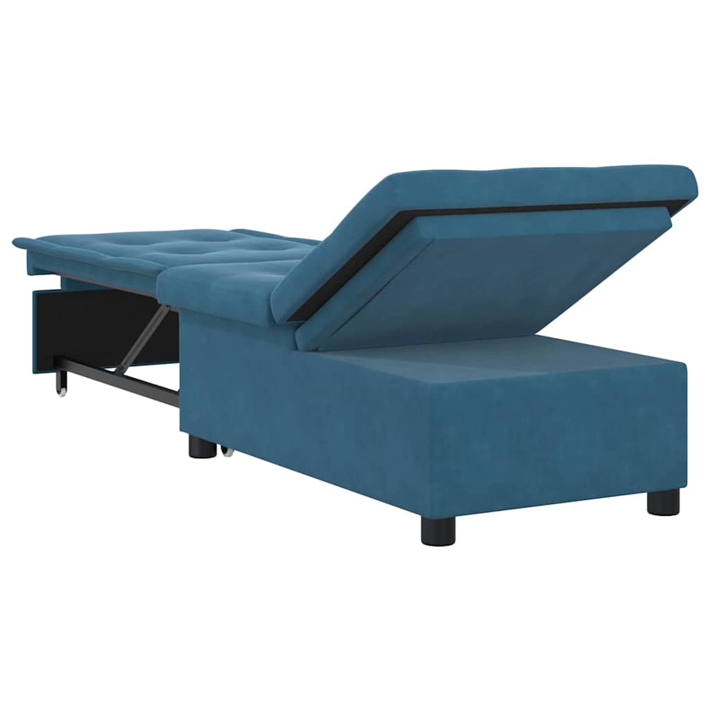 Schlafsofa Blau 67 x 194 x 38 cm Samt