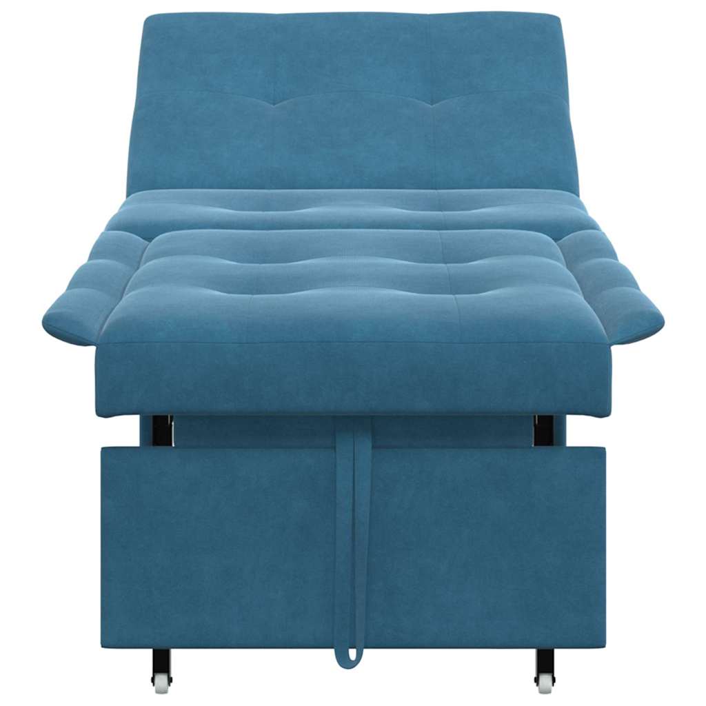 Schlafsofa Blau 67 x 194 x 38 cm Samt