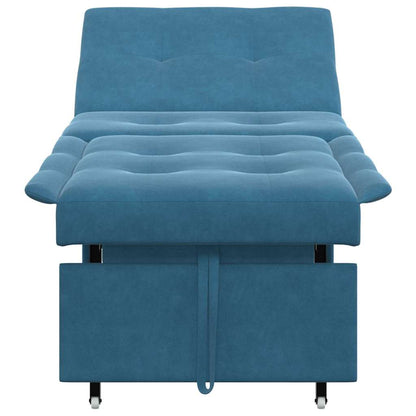Schlafsofa Blau 67 x 194 x 38 cm Samt