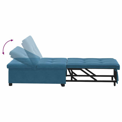 Schlafsofa Blau 67 x 194 x 38 cm Samt