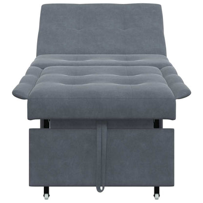 Schlafsofa Dunkelgrau 67 x 194 x 38 cm Samt