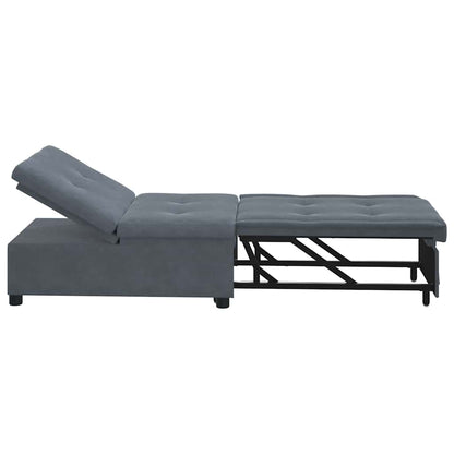 Schlafsofa Dunkelgrau 67 x 194 x 38 cm Samt