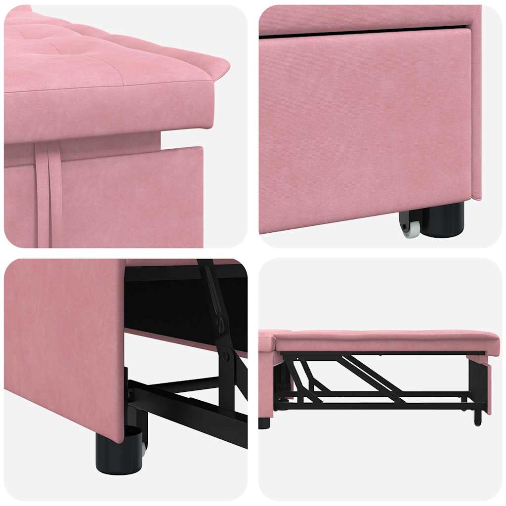 Schlafsofa Rosa 67 x 194 x 38 cm Samt