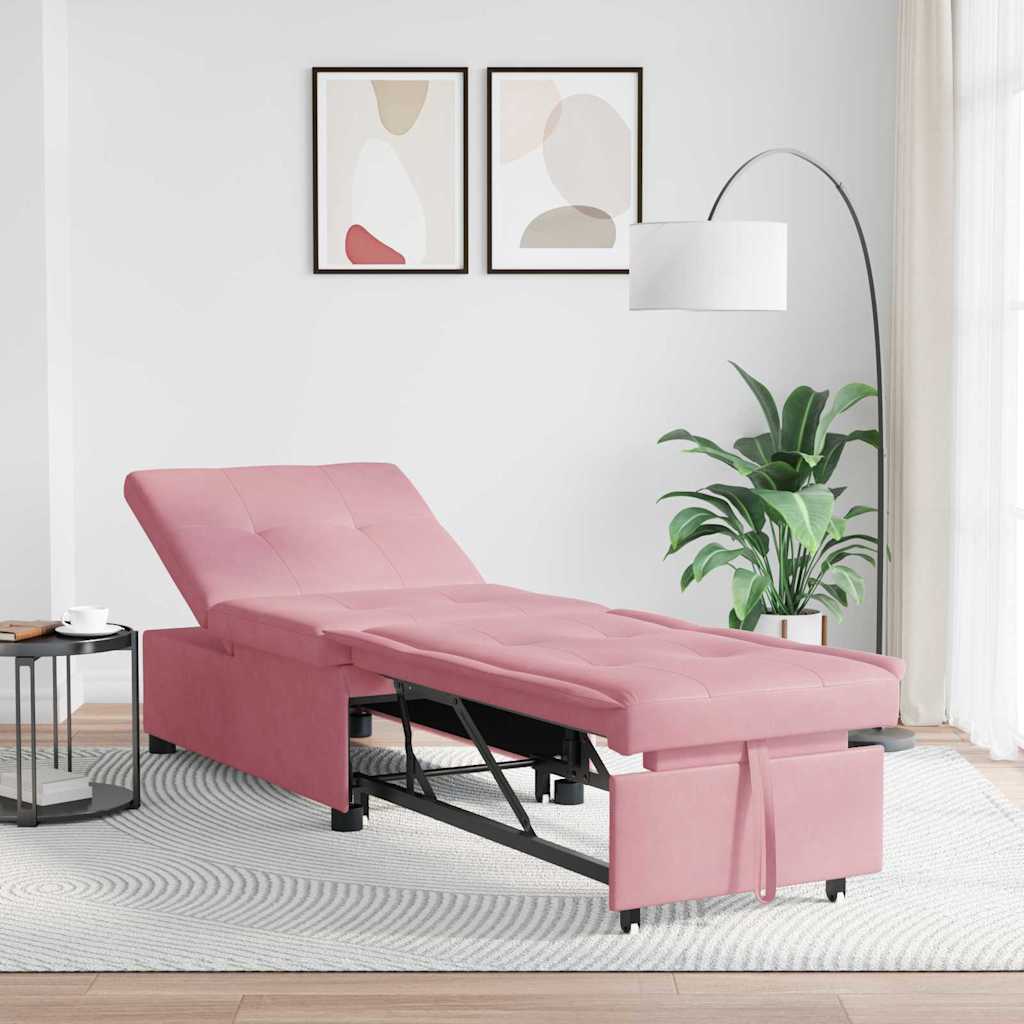Schlafsofa Rosa 67 x 194 x 38 cm Samt