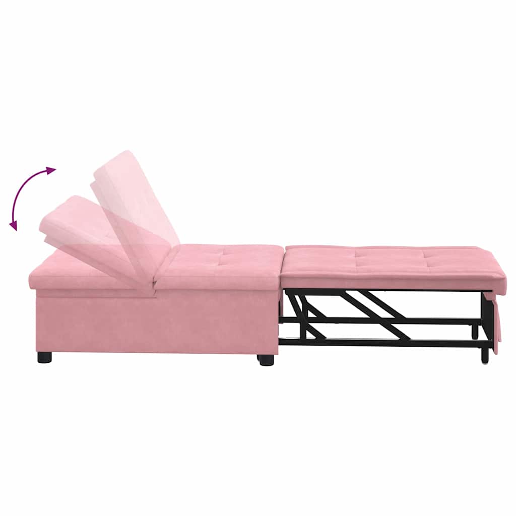 Schlafsofa Rosa 67 x 194 x 38 cm Samt