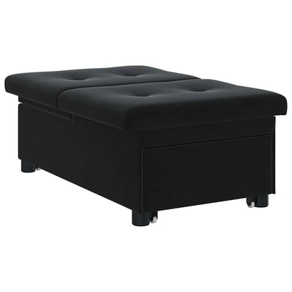 Schlafsofa Schwarz 67 x 194 x 38 cm Samt