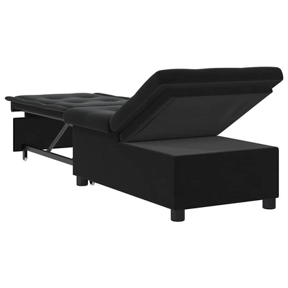 Schlafsofa Schwarz 67 x 194 x 38 cm Samt
