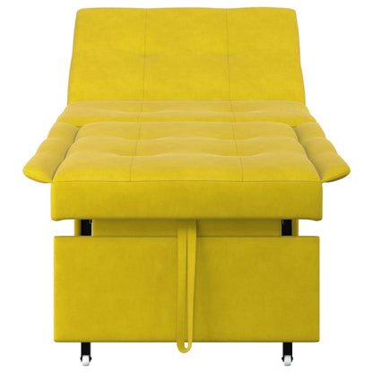 Schlafsofa Gelb 67 x 194 x 38 cm Samt