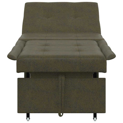 Schlafsofa Dunkelgrau 67 x 194 x 38 cm Faux Wildleder